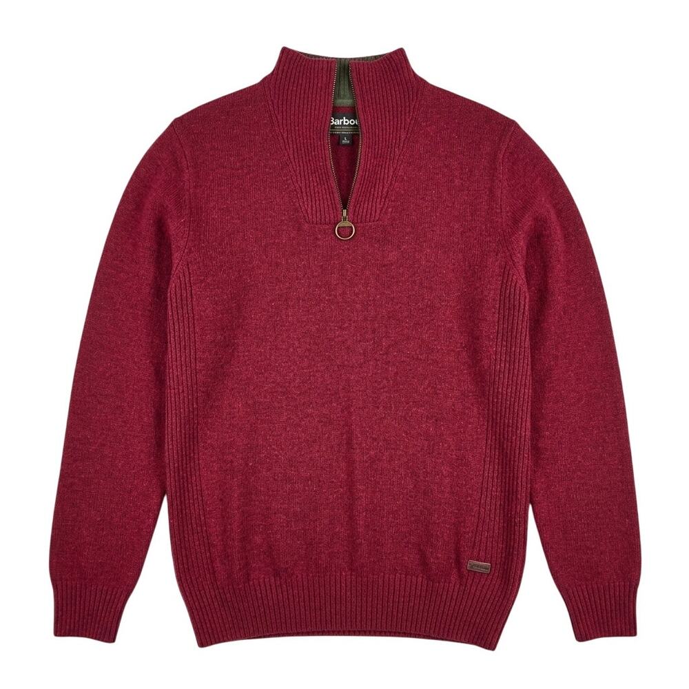 Barbour Nelson Essential Half Zip Sweater Size Large